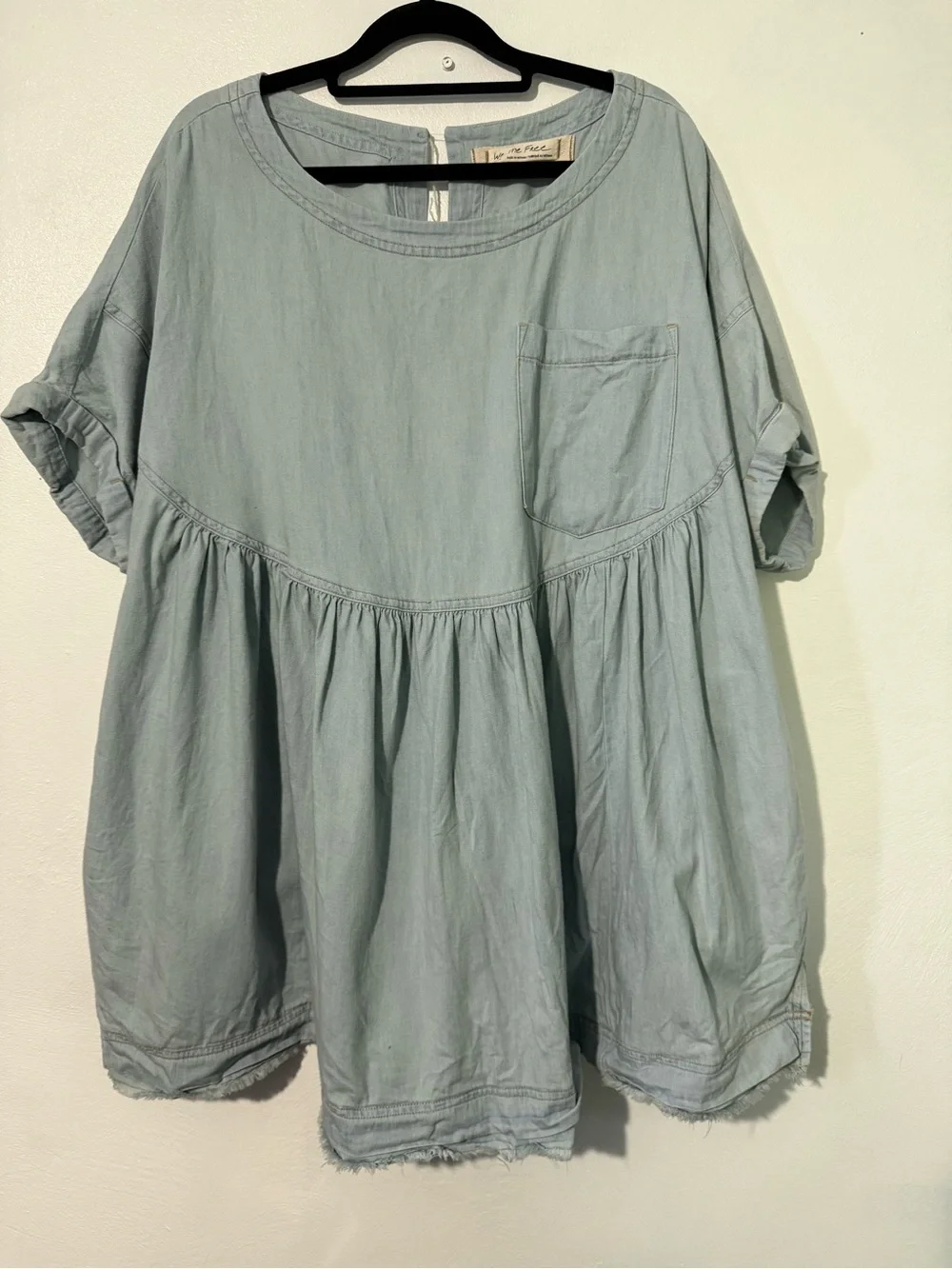 We The Free Free People Moon City Denim Shirt flaw - Picture 4 of 13